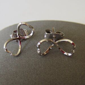 Sterling Silver Bow Shape Studs Minimalist Earrings